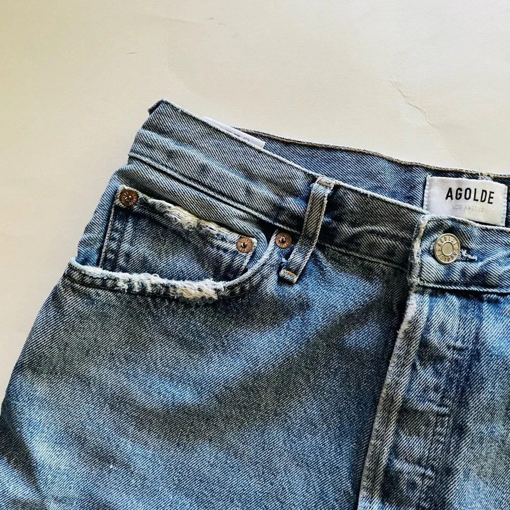AGOLDE Cut Off Jean Shorts